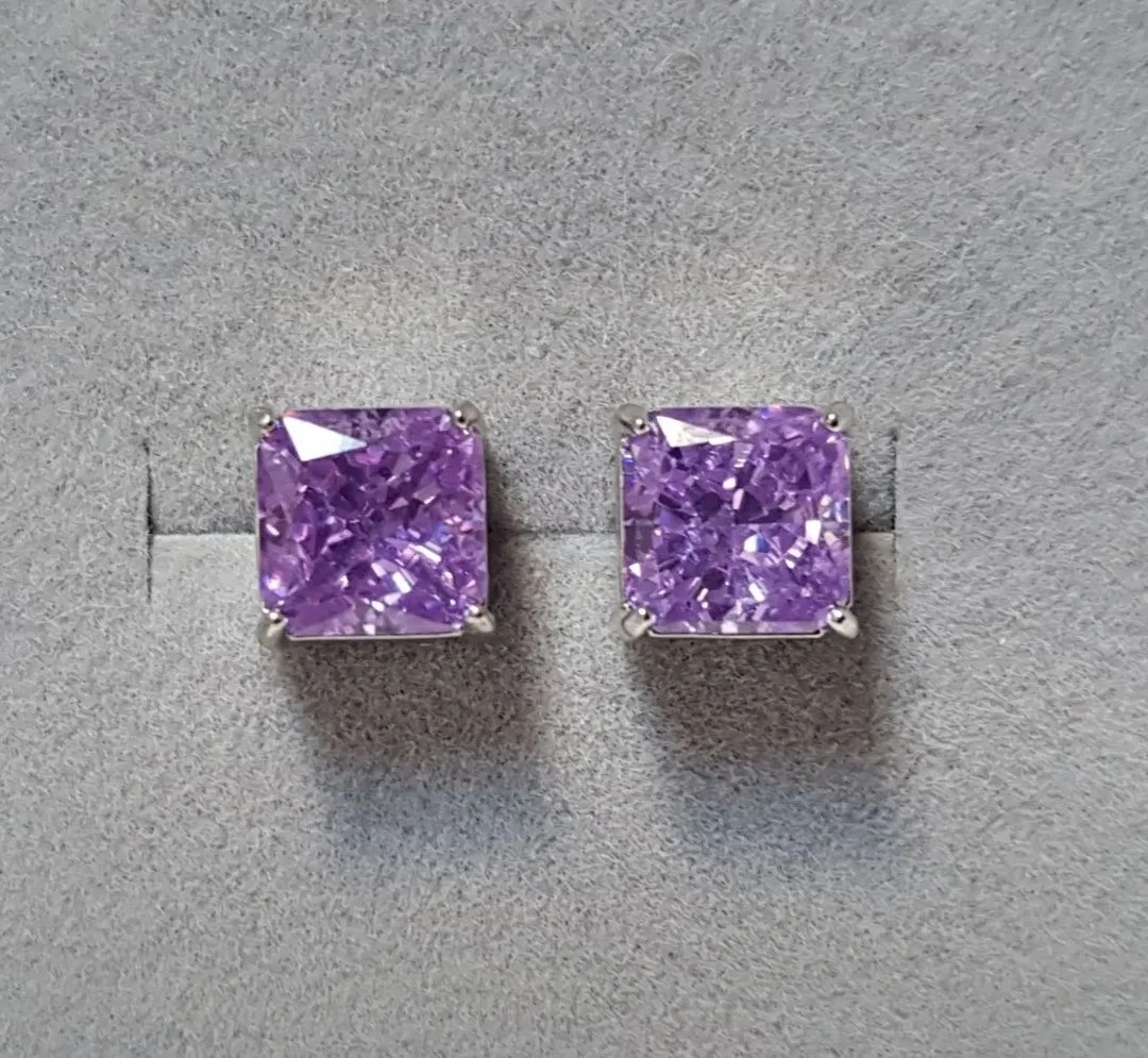 Серьги с цирконом. 2ct - миниатюра 2