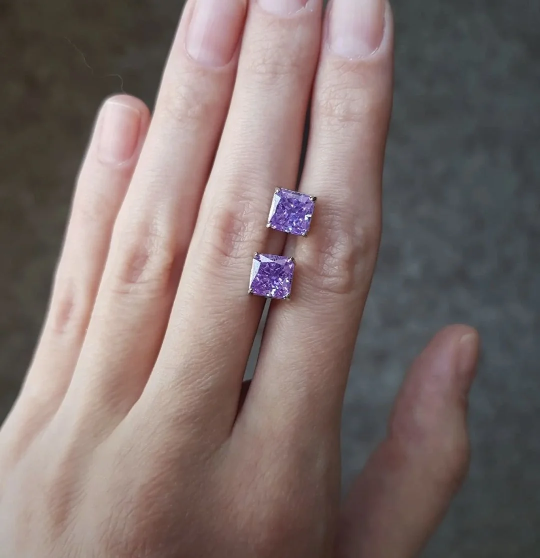 Серьги с цирконом. 2ct - миниатюра 3
