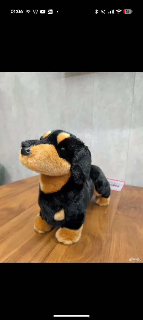 Игрушка Дуглас (Douglas) Такса черная 40 см - миниатюра 2