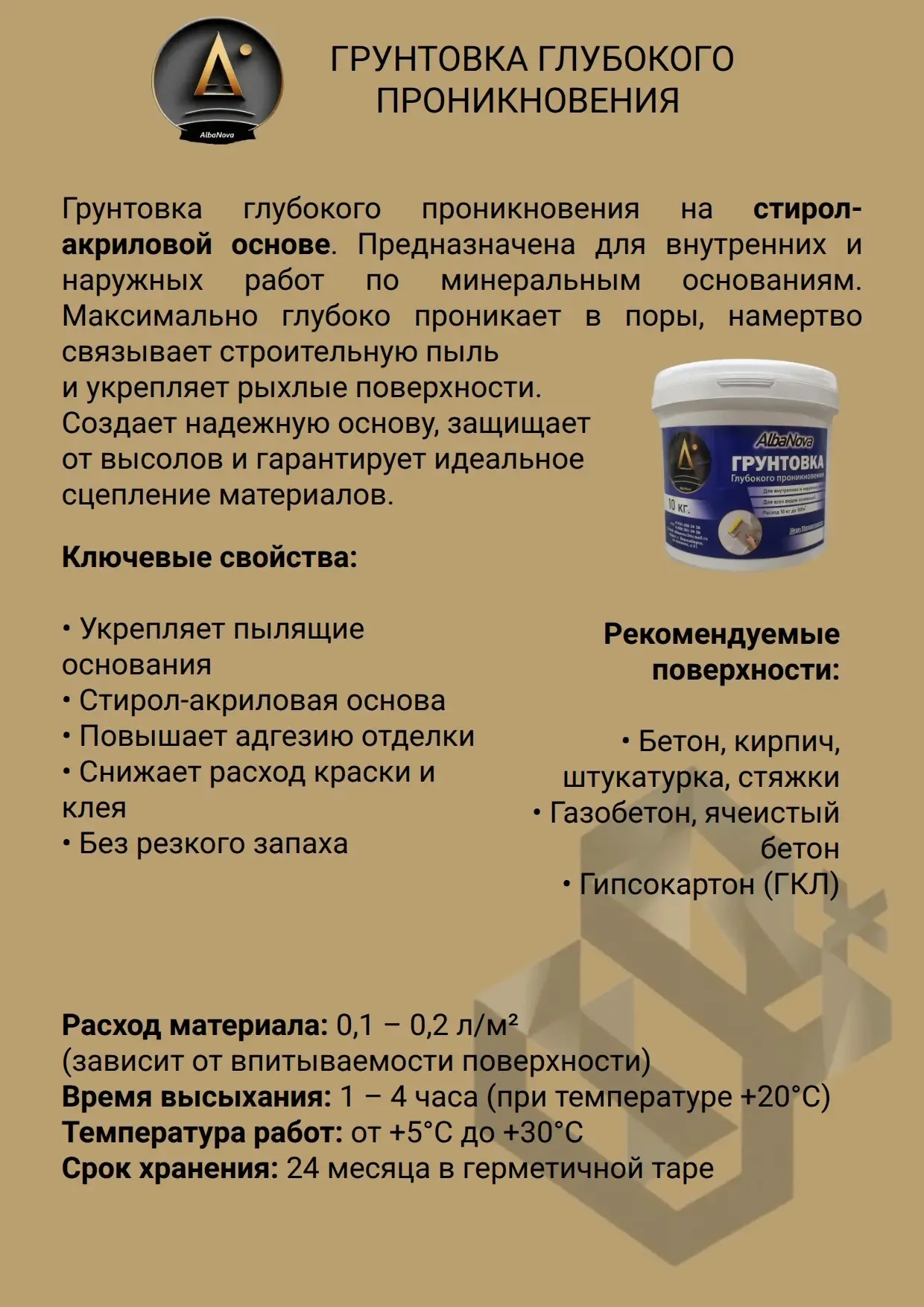 Грунтовка Глубокого Проникновения AlbaNova - изображение 1