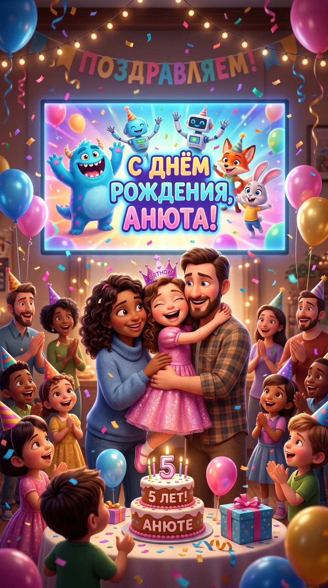 Ии мультфильм для детей, семьи, праздика, свадьбы - миниатюра 5
