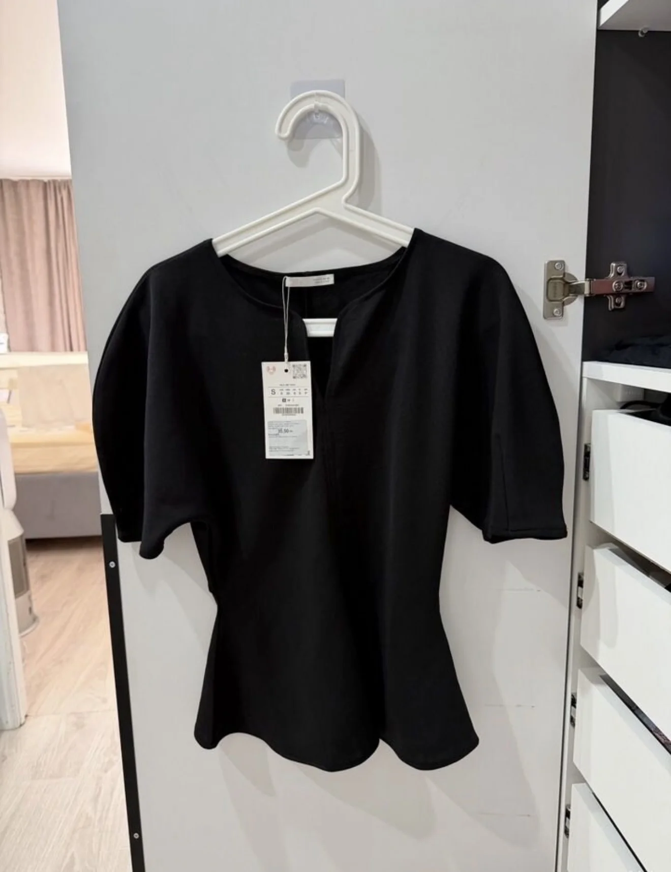 топ с баской Zara новый - миниатюра 3