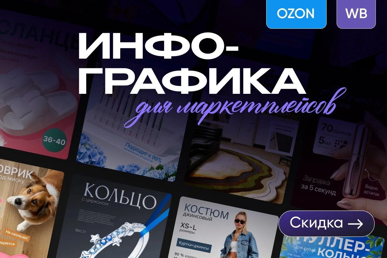 Инфографика для маркетплейсов/ дизайн карточек - изображение 1