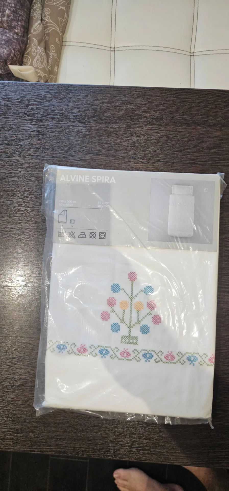 Постельное белье IKEA alvine spira150x200 (новое) - миниатюра 2