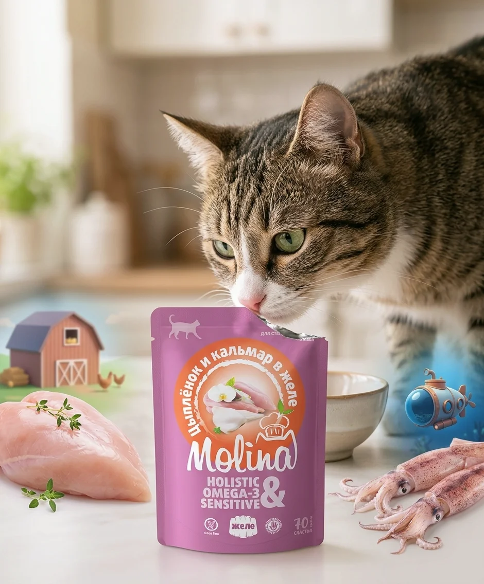 Лакомства Molina, Formula Natural, Titbit кошкам - изображение 1
