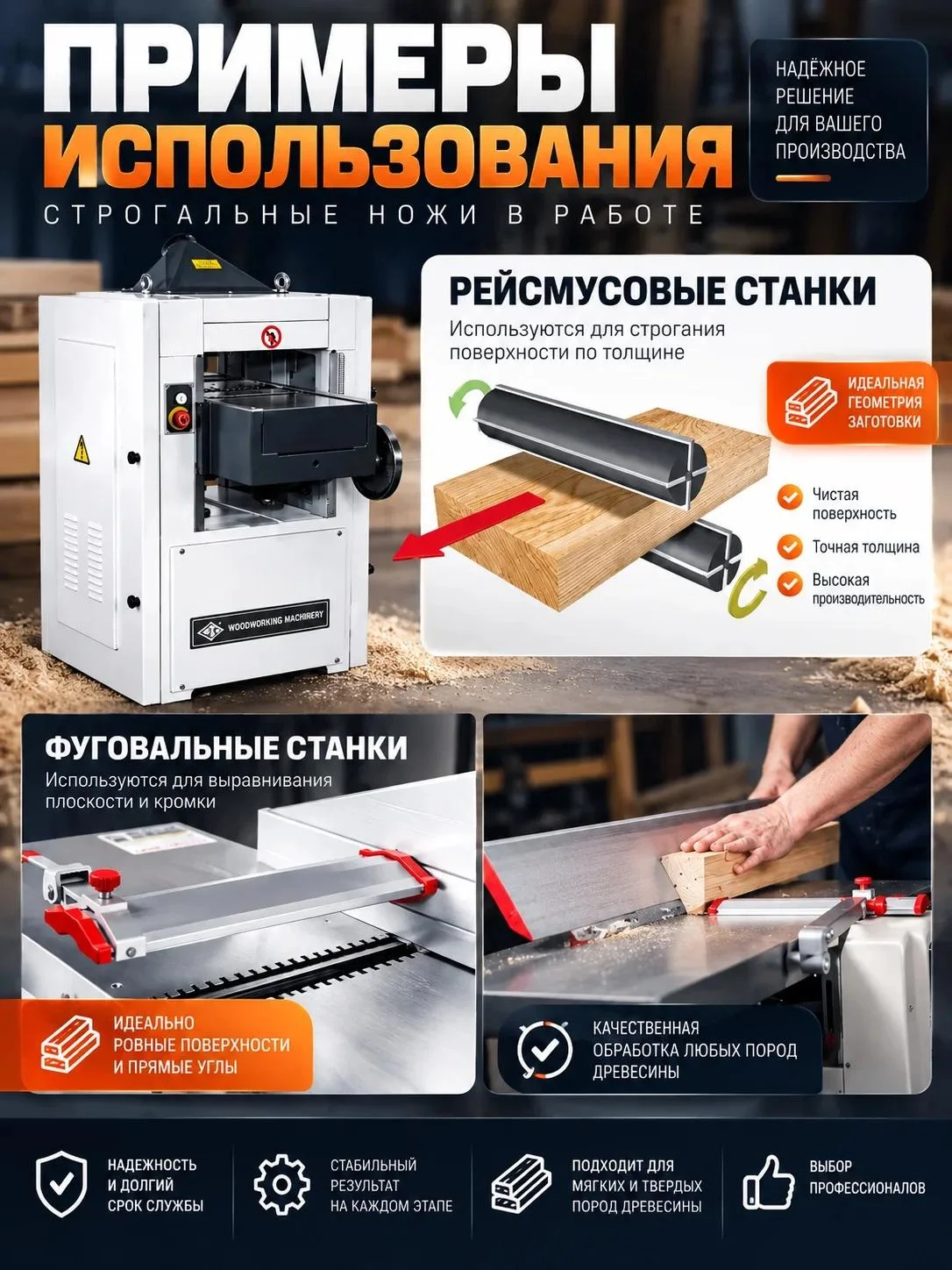 Ножи строгальные для фуганка/рейсмуса 230х30х3 - миниатюра 3