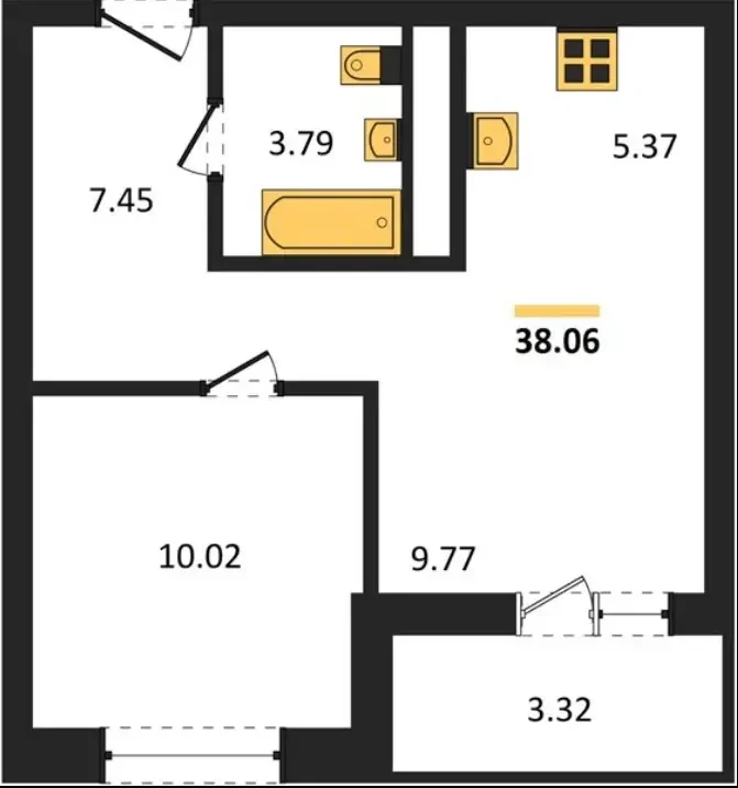 продаю 1-кв 38 кв.м - миниатюра 2