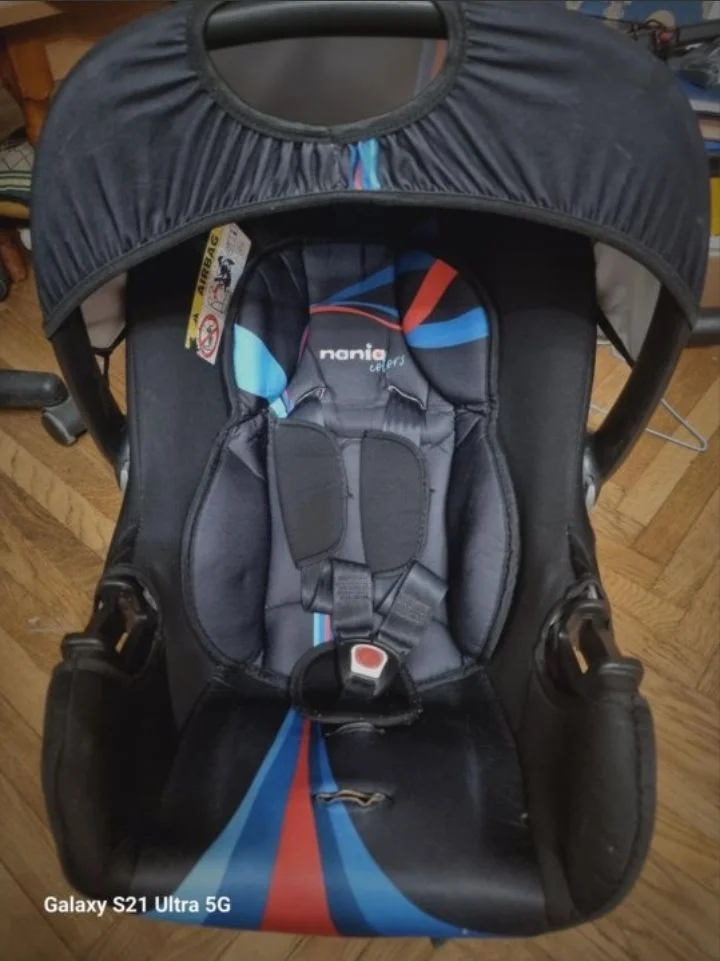 Автолюлька nania от 0 с вкладышем для новор-ных