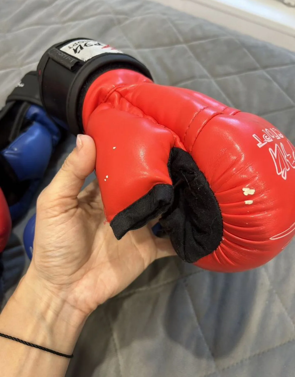 Перчатки рэй спорт 6oz 8oz для рукопашного боя - миниатюра 4