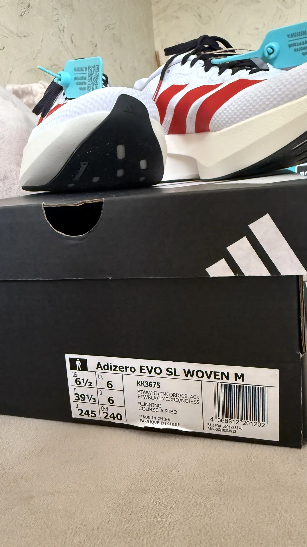 Кроссовки adidas adizero evo sl оригинал с poizon - миниатюра 6