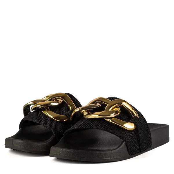 3510-221 black GlamForever Шлепанцы женские