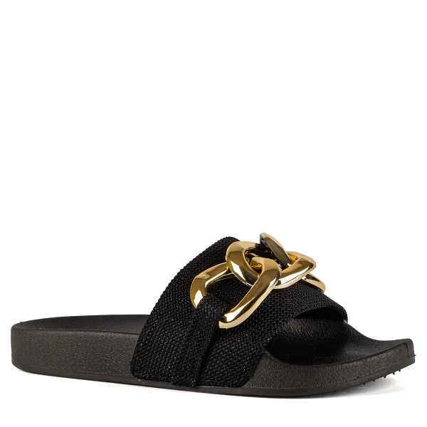 3510-221 black GlamForever Шлепанцы женские - миниатюра 2