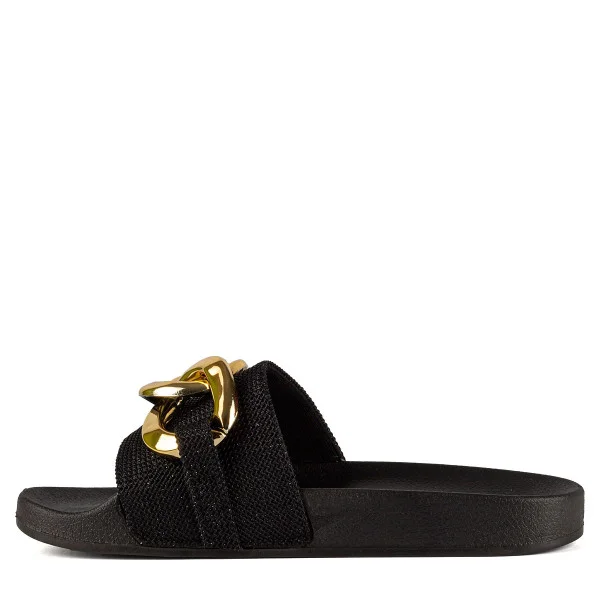 3510-221 black GlamForever Шлепанцы женские - миниатюра 3