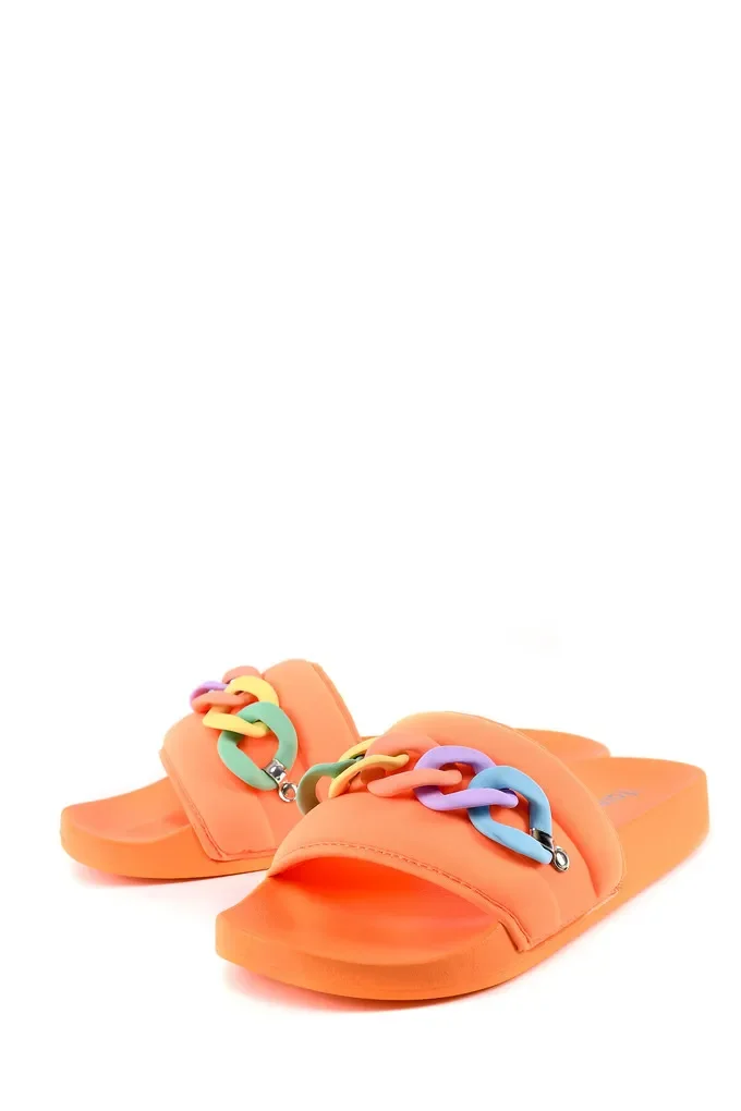 3054-221 orange GlamForever Шлепанцы женские