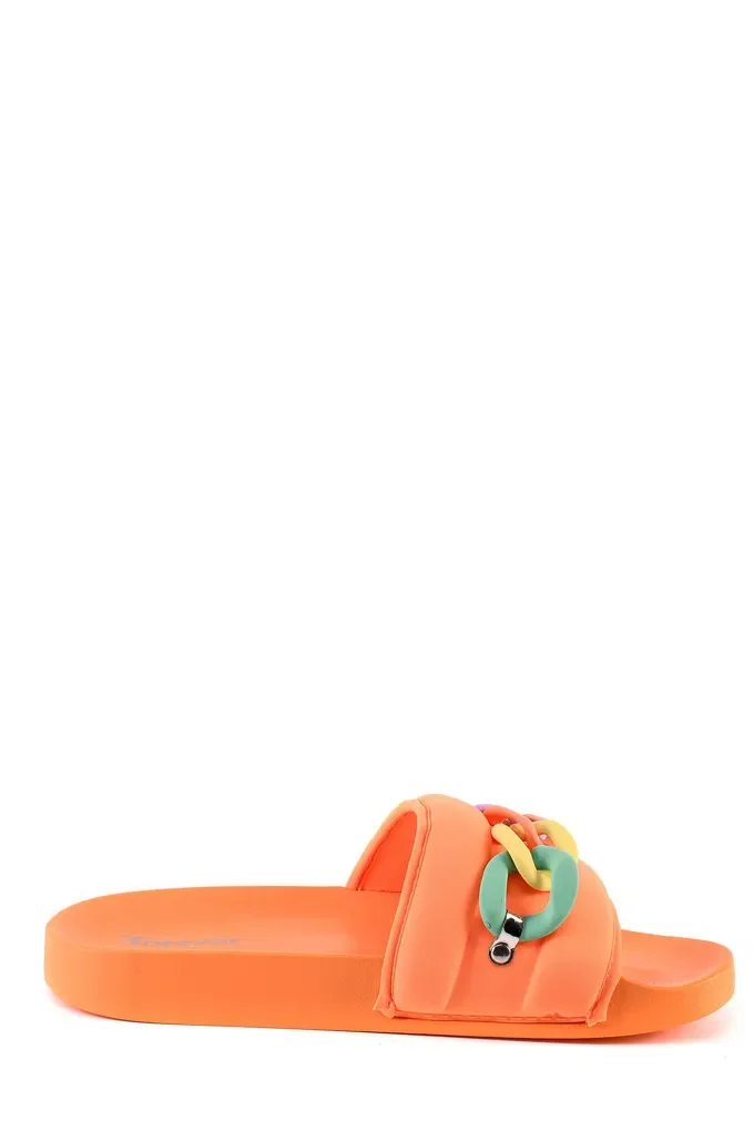 3054-221 orange GlamForever Шлепанцы женские - миниатюра 2