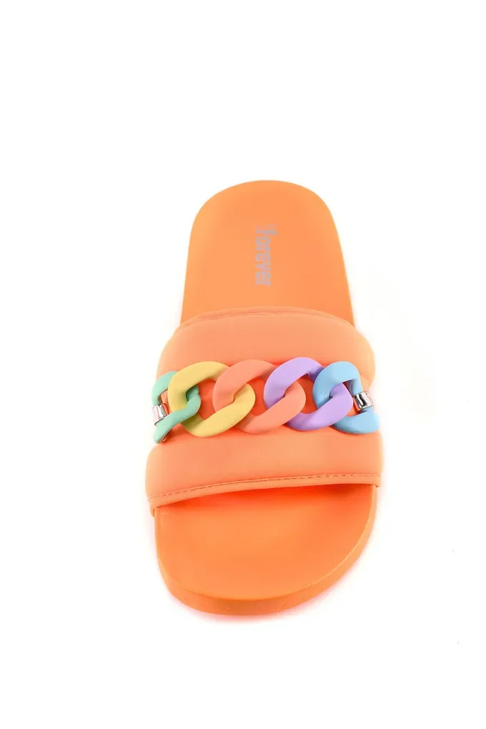 3054-221 orange GlamForever Шлепанцы женские - миниатюра 3