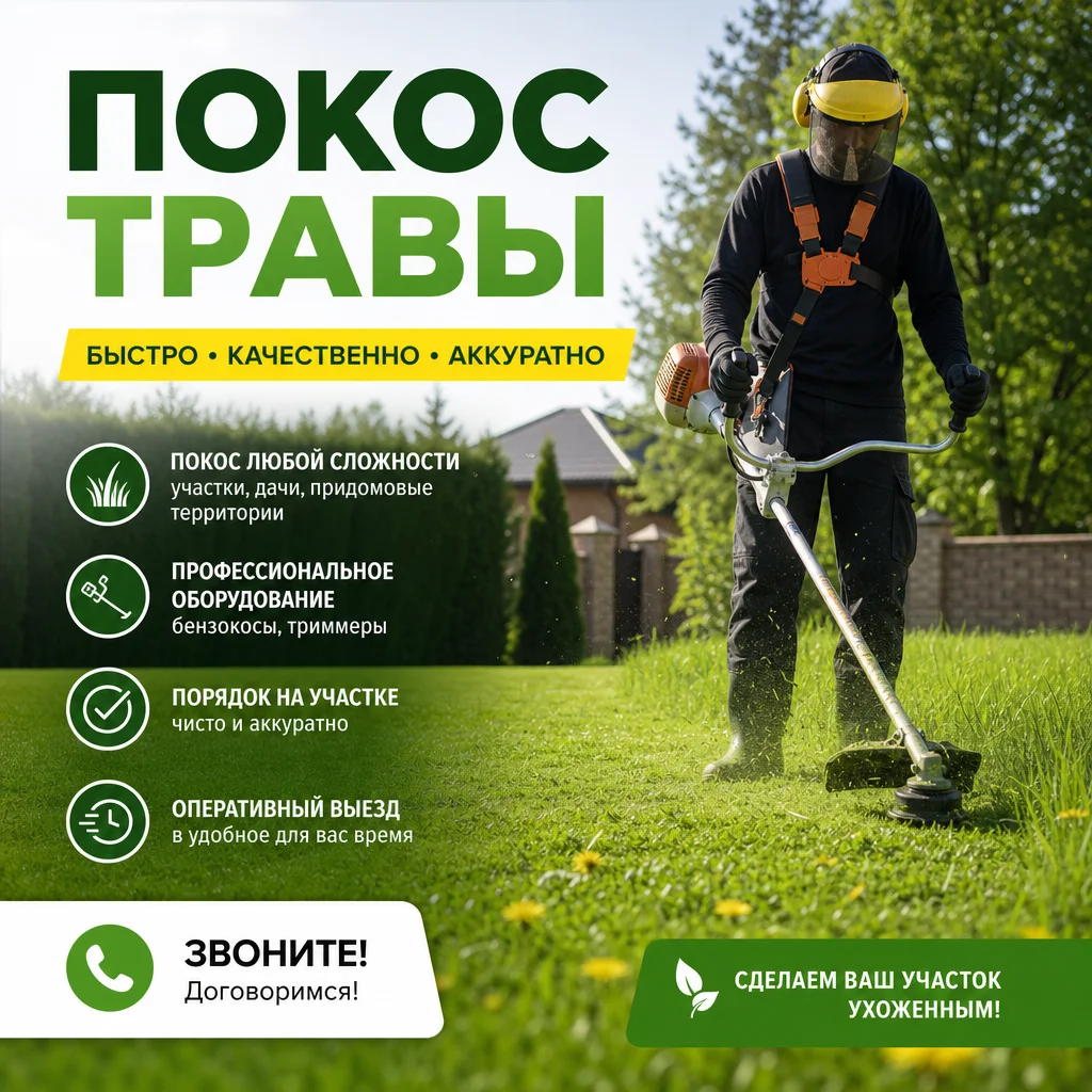 покос травы - изображение 1