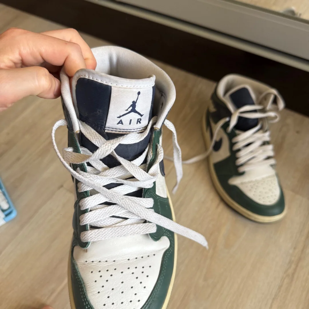 Кроссовки Nike air Jordan зеленые - миниатюра 7