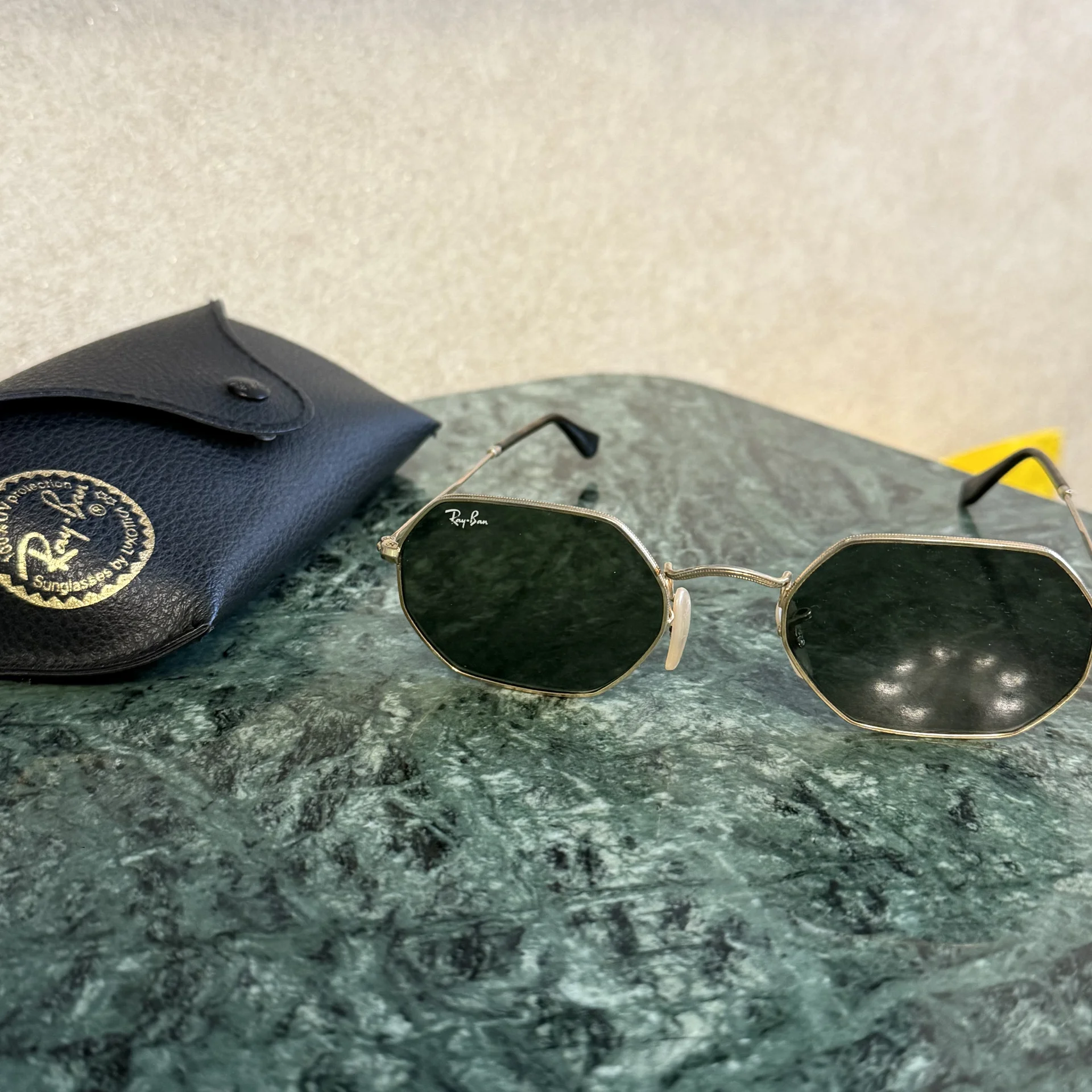 Очки Ray-Ban восьмиугольные, зеленые - миниатюра 2