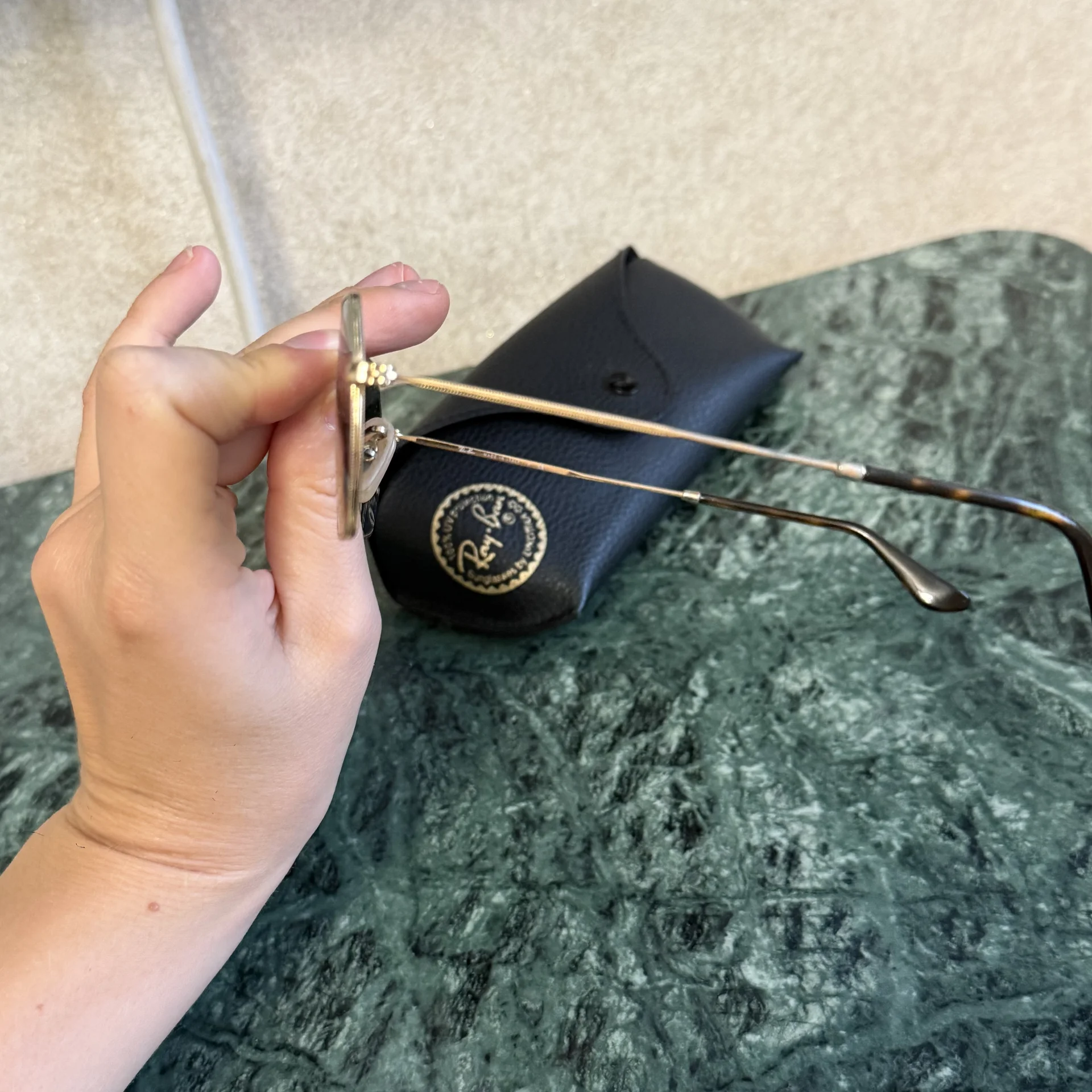 Очки Ray-Ban восьмиугольные, зеленые - миниатюра 4