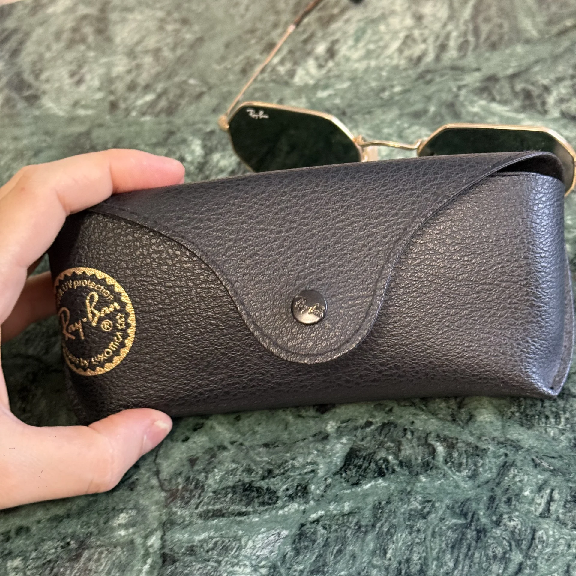 Очки Ray-Ban восьмиугольные, зеленые - миниатюра 9