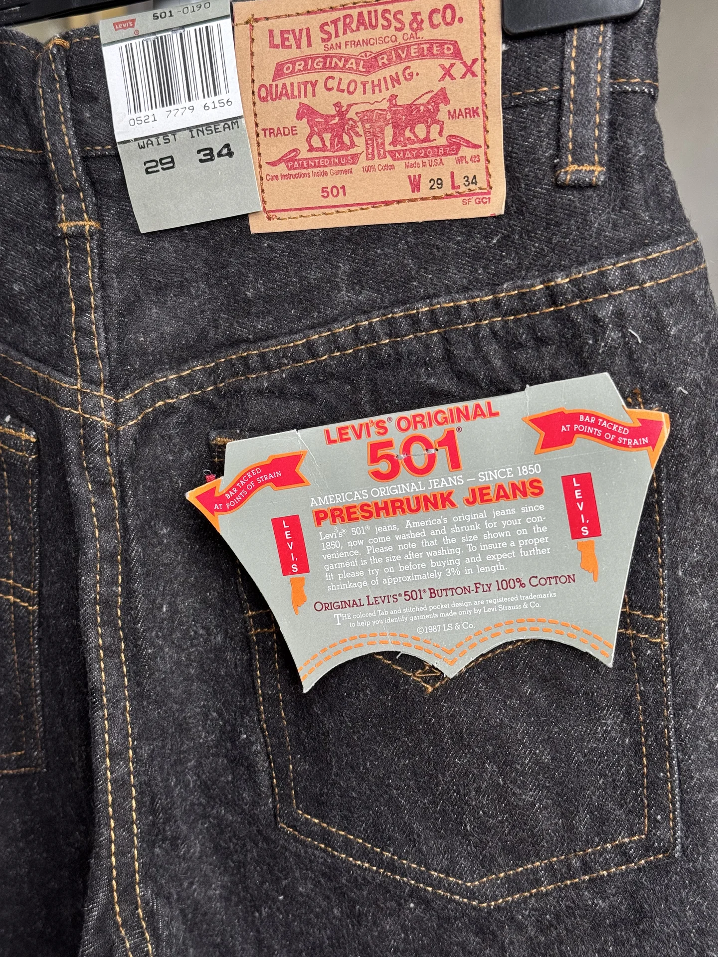 Винтажные джинсы Levis 501 - миниатюра 5