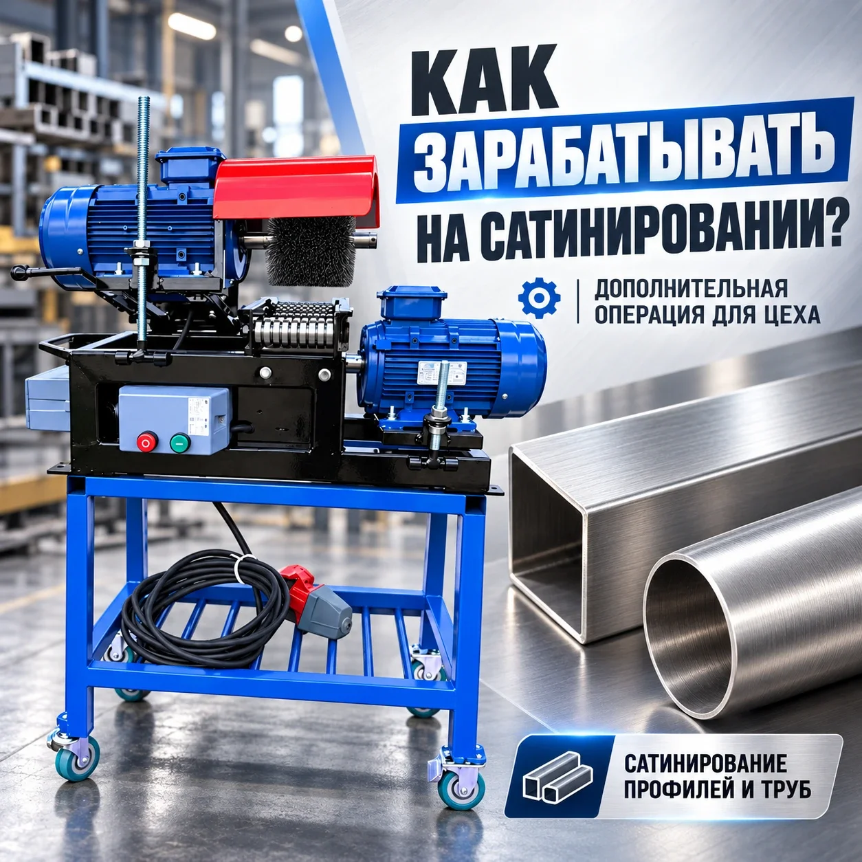 Разборный станок ЭСК 100/2 для сатинирования металла - изображение 1