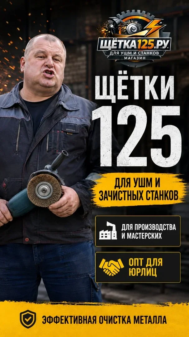 Щётки 125 мм для УШМ по 199 ₽ за штуку - без накрутки за доставку.