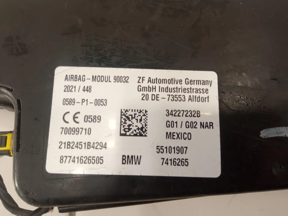 Подушка безопасности боковая в сиденье BMW X3 G01 рестайлинг (2021—2026) - миниатюра 9