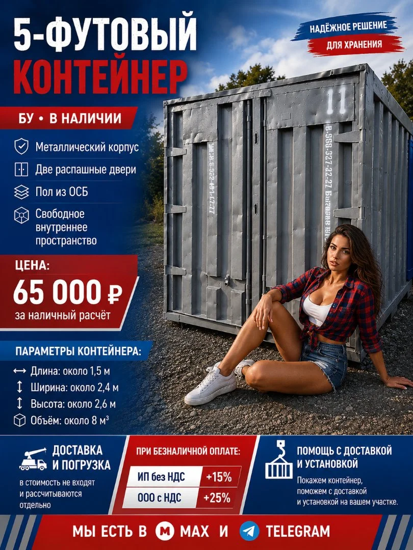 Компактный металлический склад 5 футов №11 - изображение 1