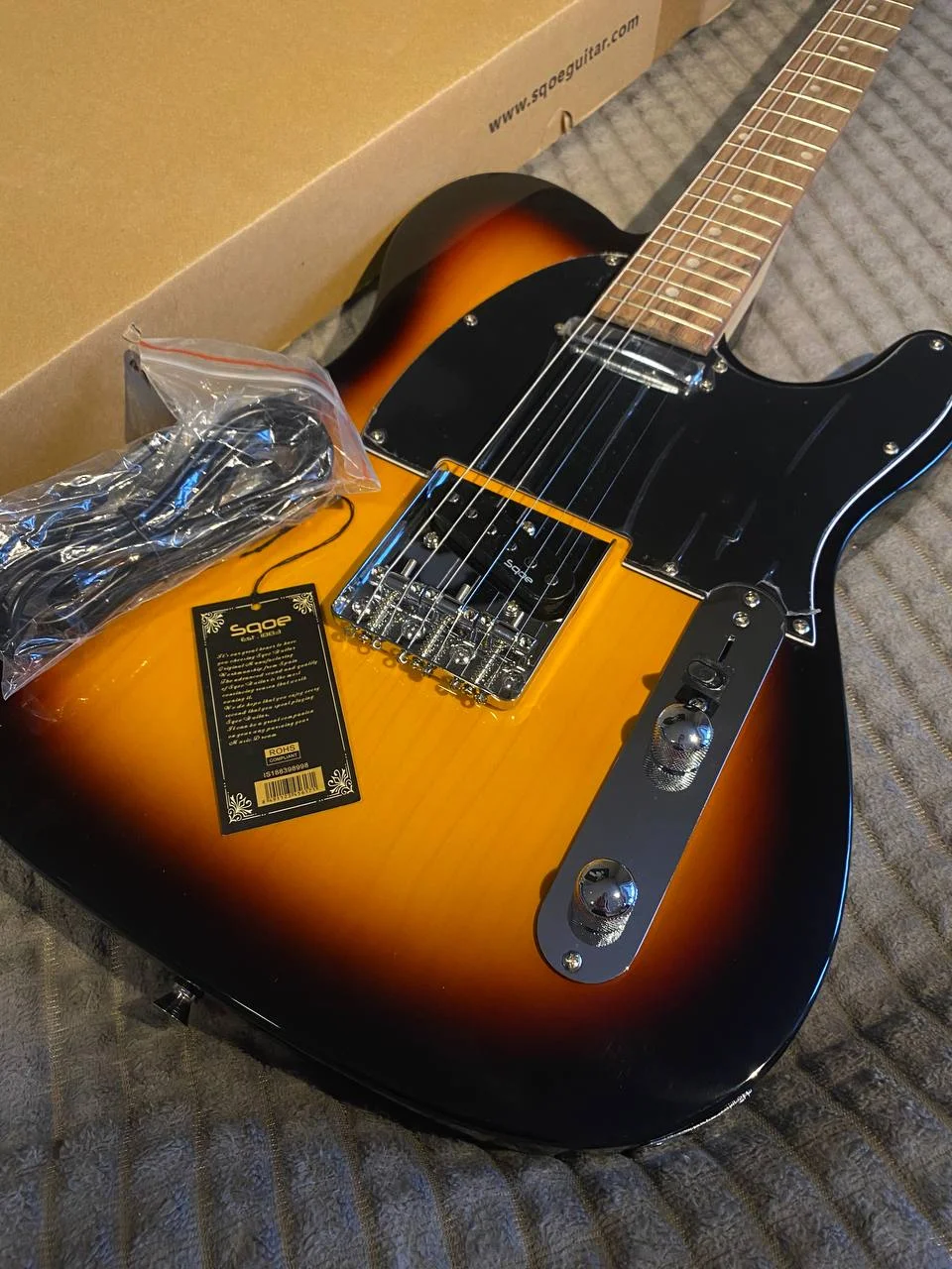 Электрогитара SQOE Setl300 sunburst - миниатюра 2