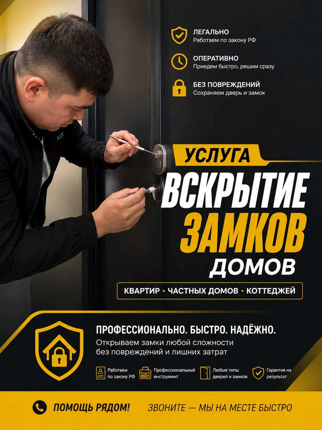 аварийной вскрытие всех видов замков 24/7 - изображение 1