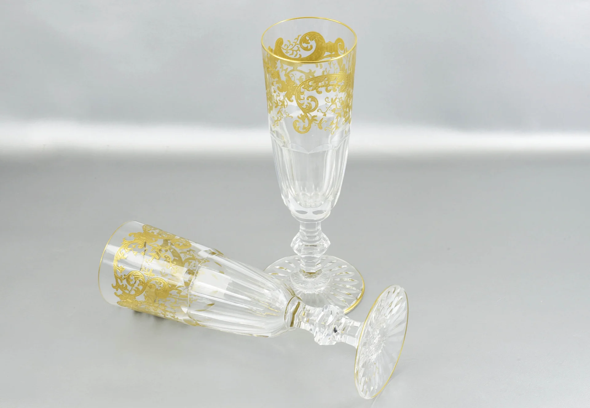 2 ФУЖЕРА для шампанского Saint Luois Trianon Gold Франция - миниатюра 4