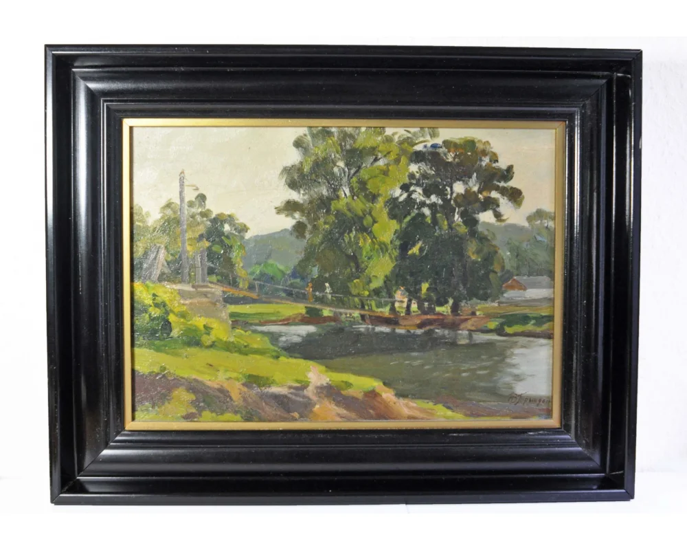 ПЕЙЗАЖ картон масло художник Трындык Н.З.