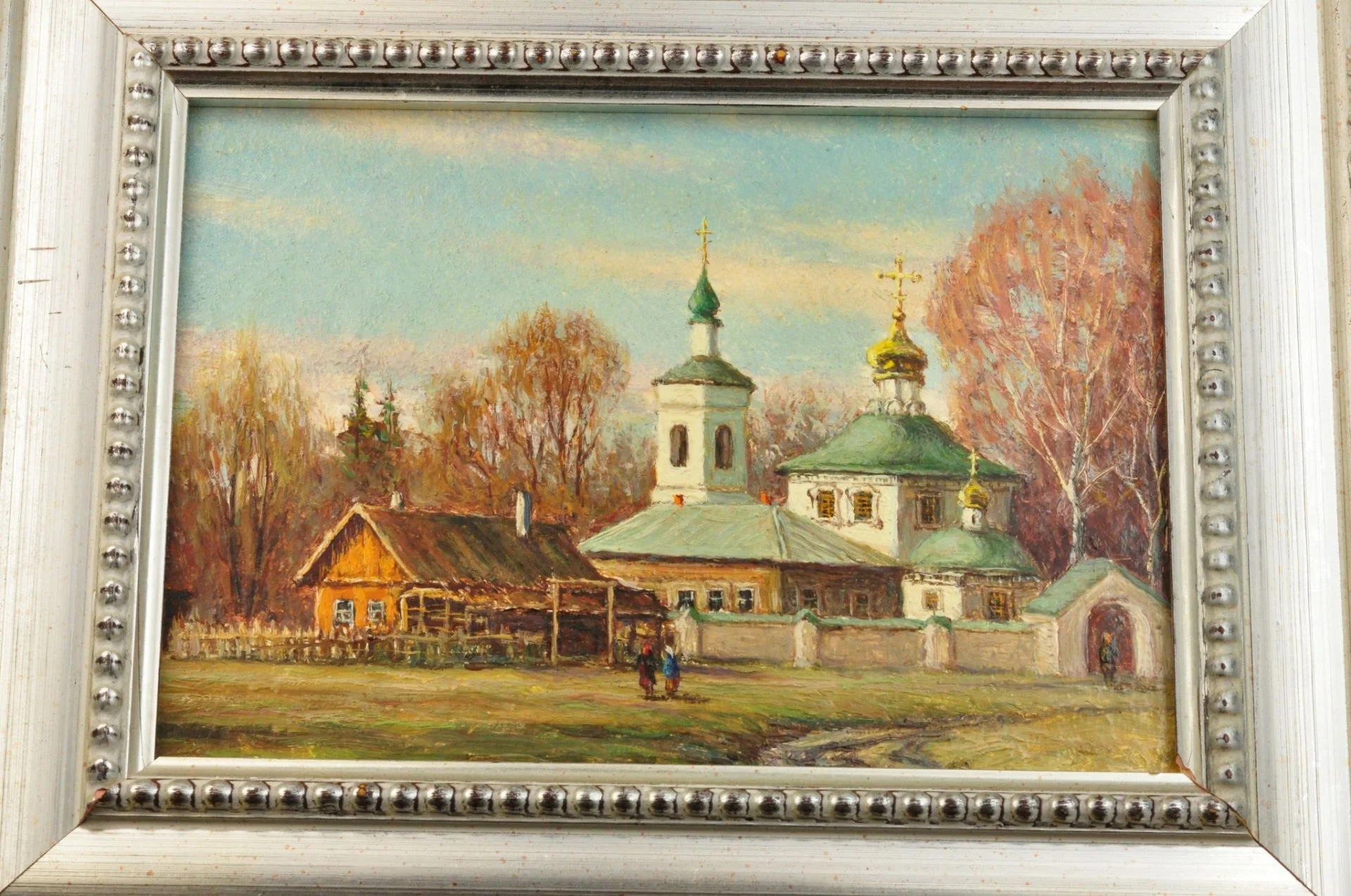 Картина "Деревенская церковь" масло - миниатюра 2