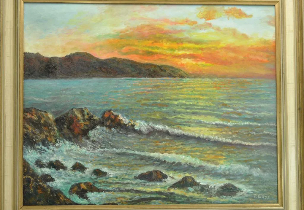 Картина "Закат на море" масло - миниатюра 2