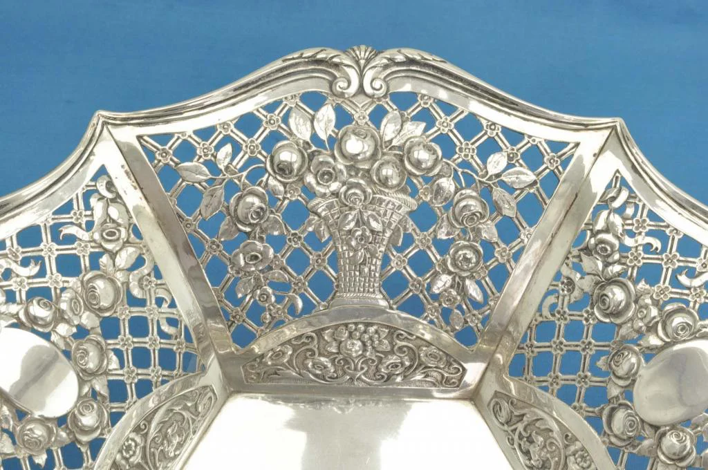 ВАЗА серебро 800 пробы Розы - миниатюра 2