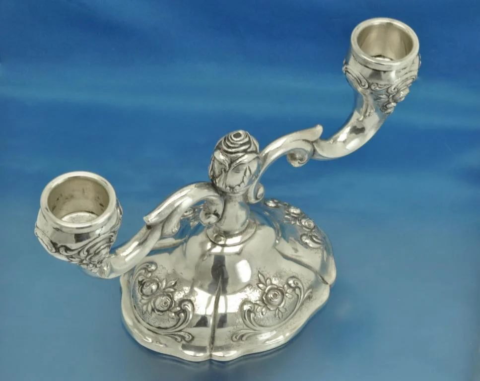 ПОДСВЕЧНИК серебро 800 пробы - миниатюра 2