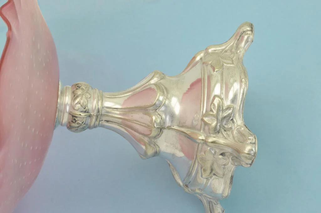 Старинная ВАЗА для сервировки серебрение и стекло Германия - миниатюра 5