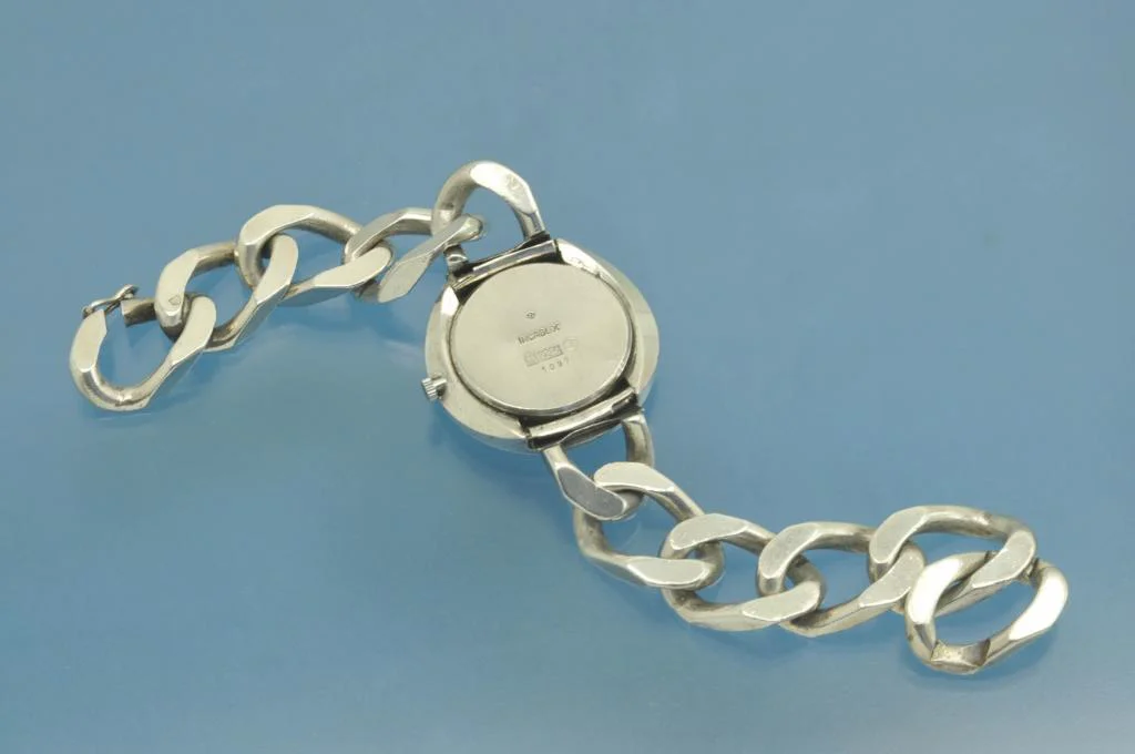 ЧАСЫ серебро 925 пробы Golana Incabloc Швейцария - миниатюра 4