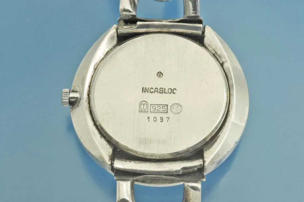ЧАСЫ серебро 925 пробы Golana Incabloc Швейцария - миниатюра 5