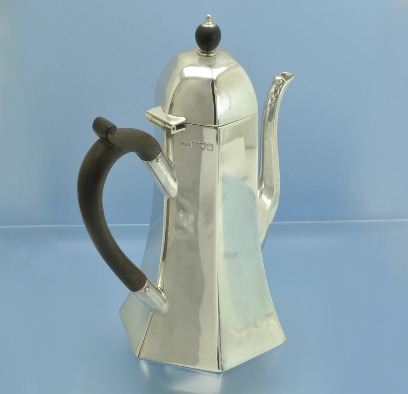 Старинный КОФЕЙНИК серебро Sterling Англия - миниатюра 2