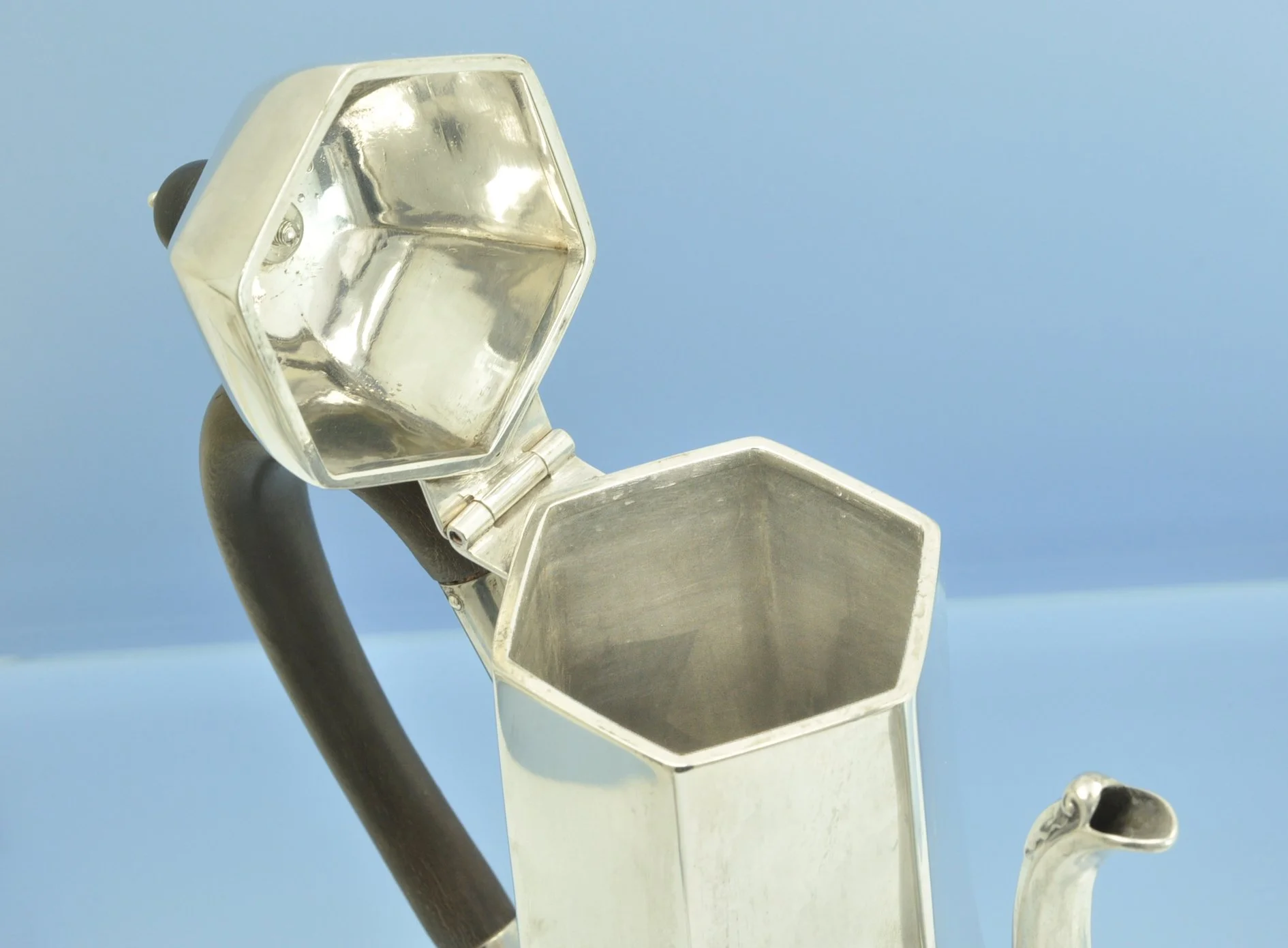Старинный КОФЕЙНИК серебро Sterling Англия - миниатюра 3