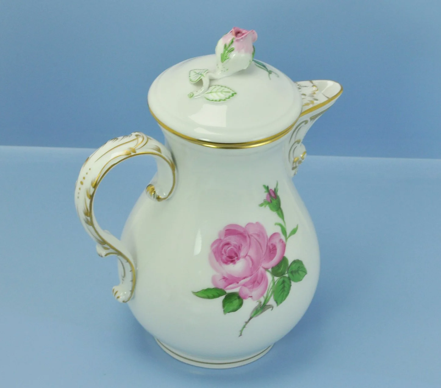КОФЕЙНЫЙ СЕРВИЗ "Роза" фарфор Meissen ручная роспись - миниатюра 2