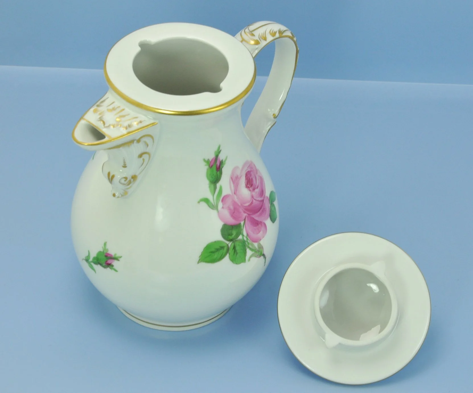 КОФЕЙНЫЙ СЕРВИЗ "Роза" фарфор Meissen ручная роспись - миниатюра 3