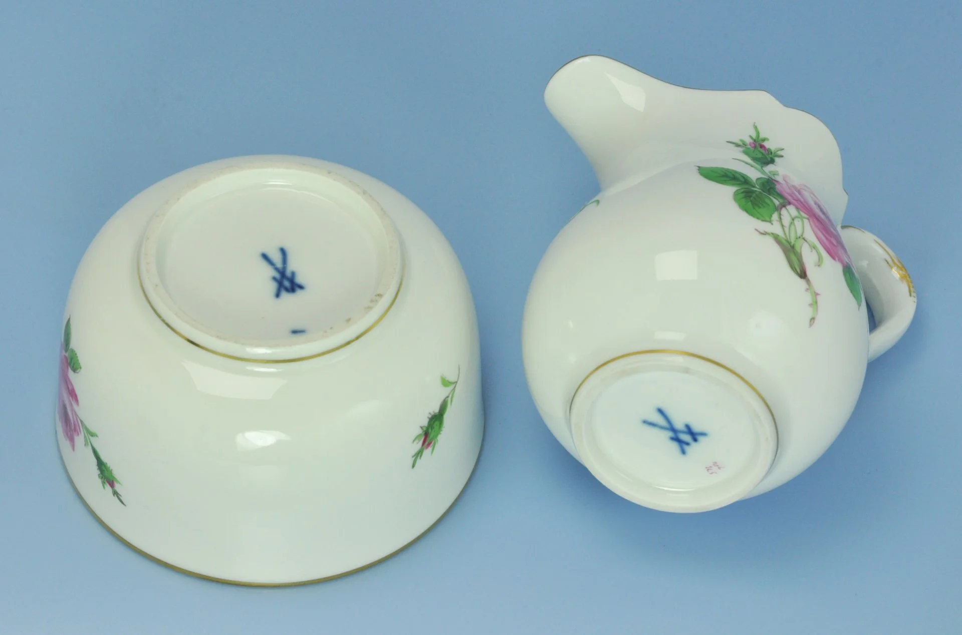 КОФЕЙНЫЙ СЕРВИЗ "Роза" фарфор Meissen ручная роспись - миниатюра 5