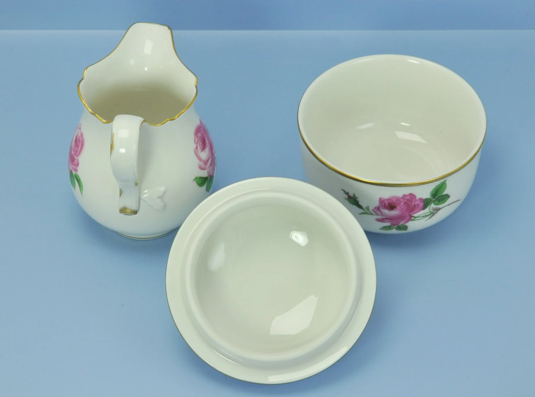 КОФЕЙНЫЙ СЕРВИЗ "Роза" фарфор Meissen ручная роспись - миниатюра 6