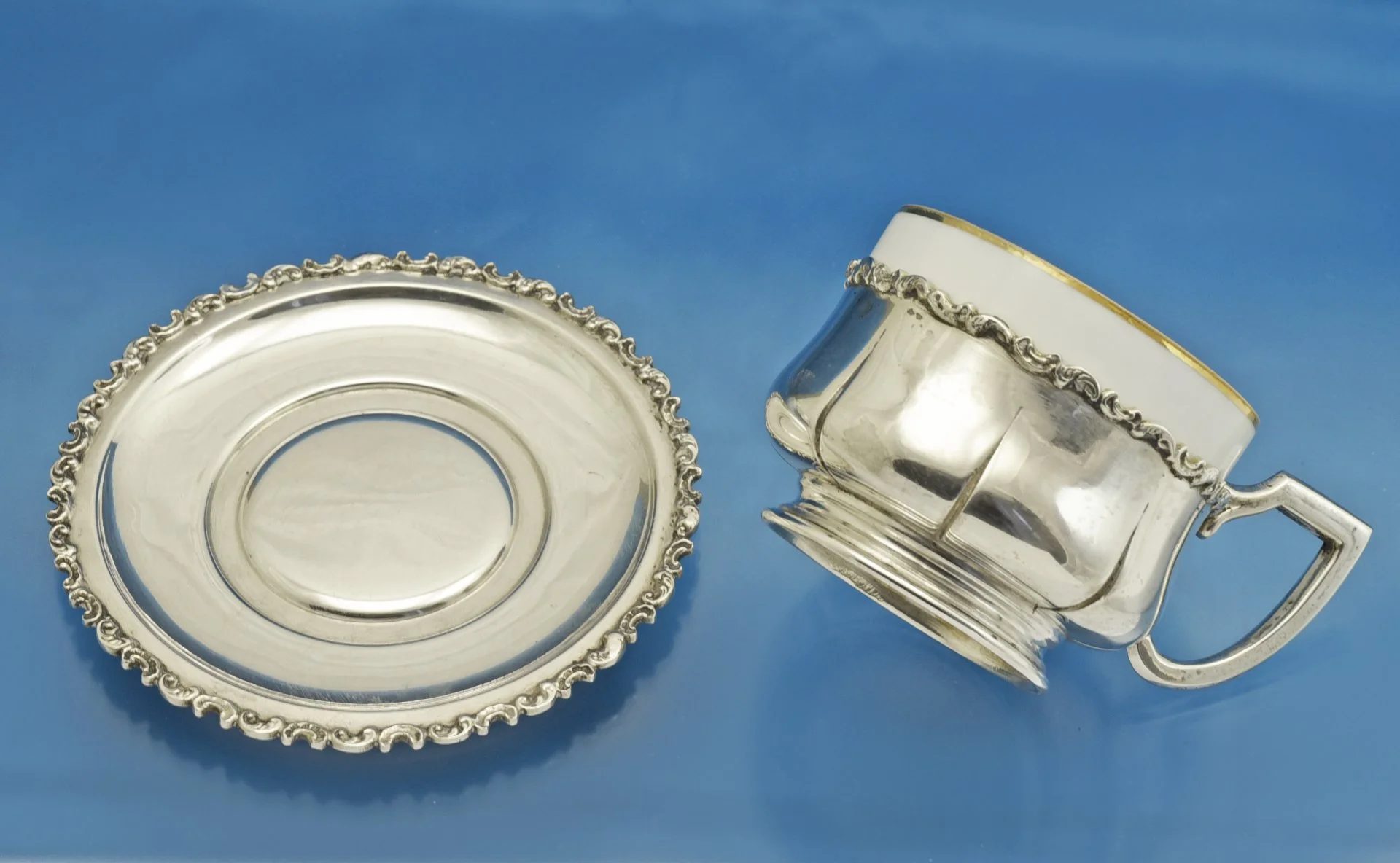 КОФЕЙНЫЙ СЕРВИЗ серебро 800 пробы Германия - миниатюра 7
