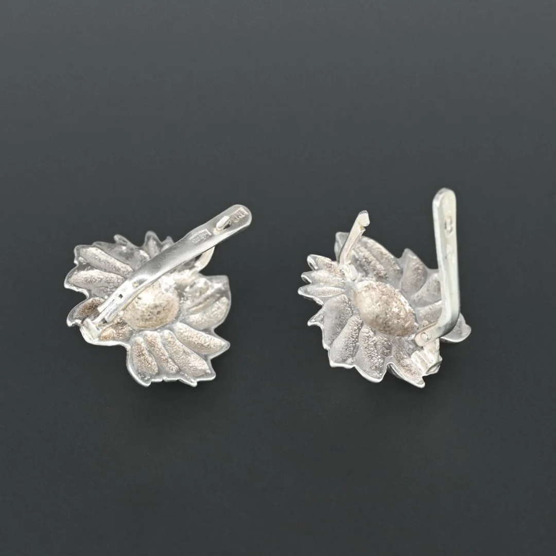 Серьги серебро 925 проба СССР - миниатюра 3