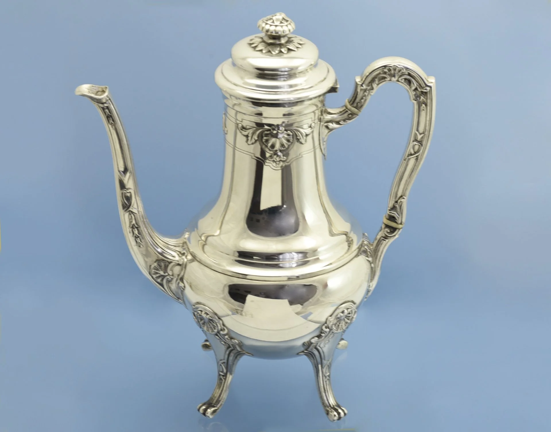 Старинный КОФЕЙНИК серебро 800 Германия - изображение 1